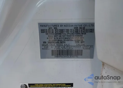 2025 Nissan Kicks Sv Fwd z USA, uszkodzony, nr VIN 3N8AP6CA4SL330791